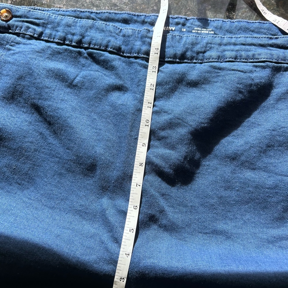 NWT Old Navy Extra High Rise Sky-Hi Wide Let Sailor Style Jeans. Classic. Beach - Picture 12 of 14